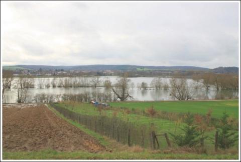 La Meuse en crue à Vignot